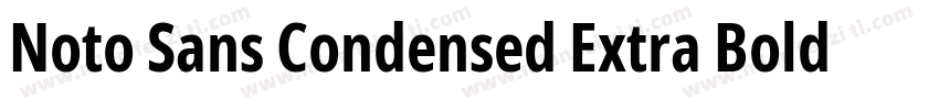 Noto Sans Condensed Extra Bold字体转换
